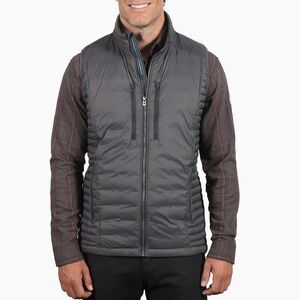 KÜHL PROJEKT Spyfire Gray 800 fill down puffer vest mens medium cabincore
